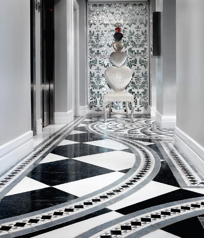 White Marble Décor Floors