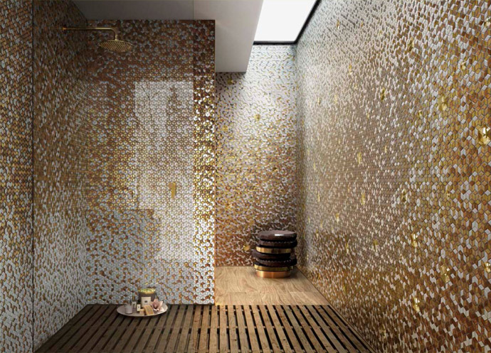 Mosaic and Accent Walls for Luxury Bathrooms